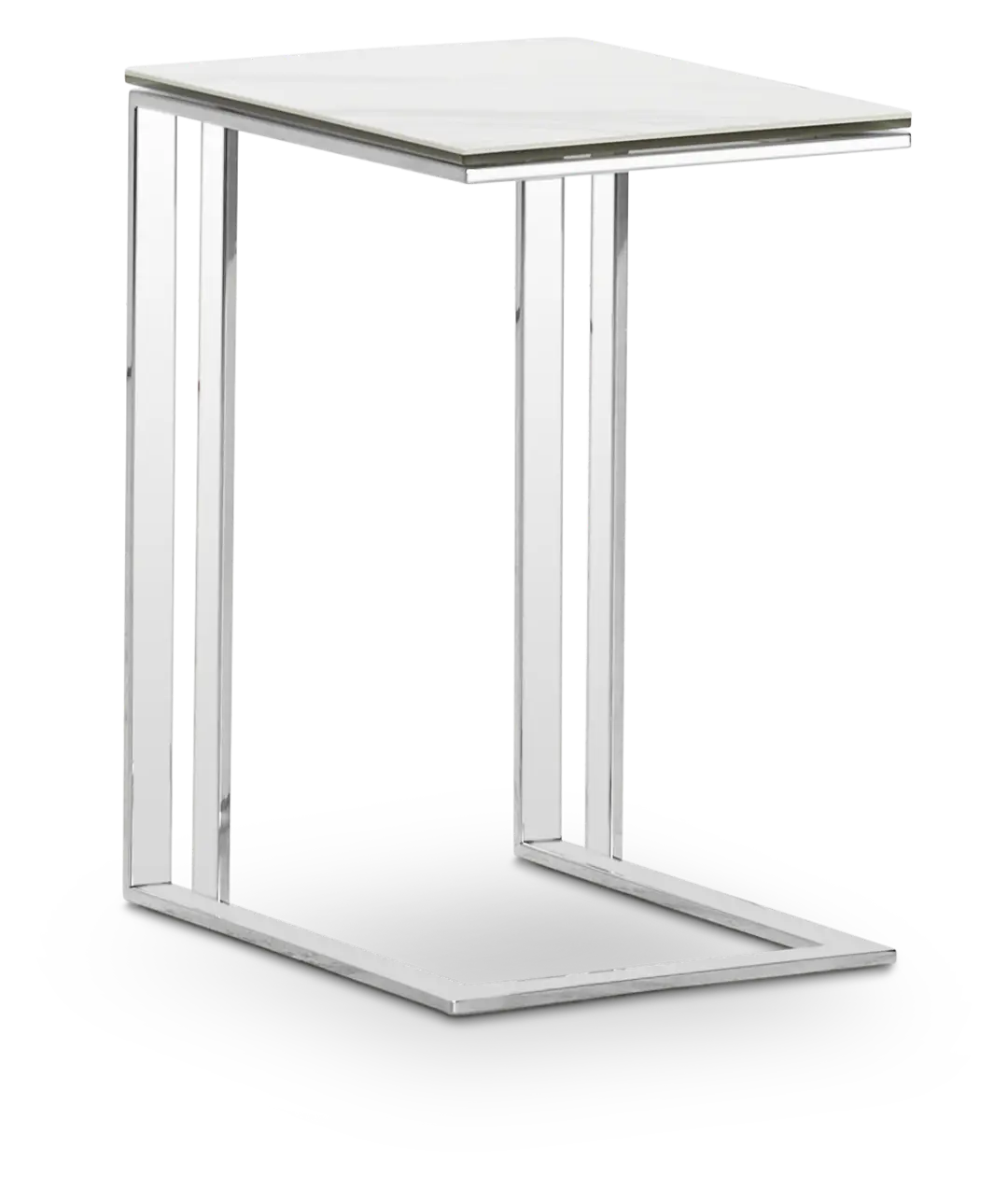 Arco White Ceramic Chairside Table Arco White Ceramic Chairside Table