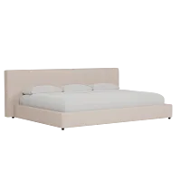 Grayton Elite Light Taupe 44" Upholstered Platform Bed