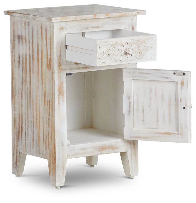 Celine Whitewash Accent Table