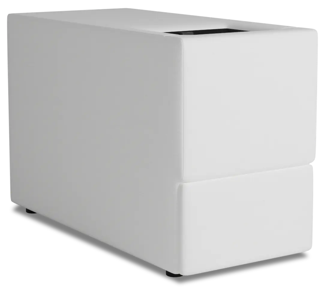 Citymod White Fabric Itable Media Console With Storage Drawer Citymod White Fabric Itable Media Console With Storage Drawer