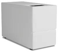 Citymod White Fabric Itable Media Console With Storage Drawer