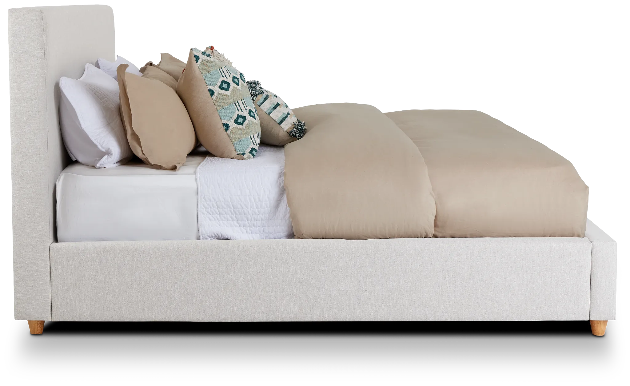 Chelsea Light Beige Uph Platform Bed