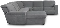 Callum Dark Gray Storage Small Left Reclining Chaise Sleeper Sectional