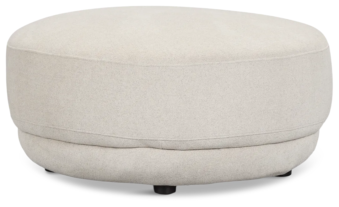 Presley Light Gray Fabric Ottoman