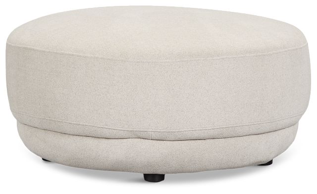 Presley Light Gray Fabric Ottoman