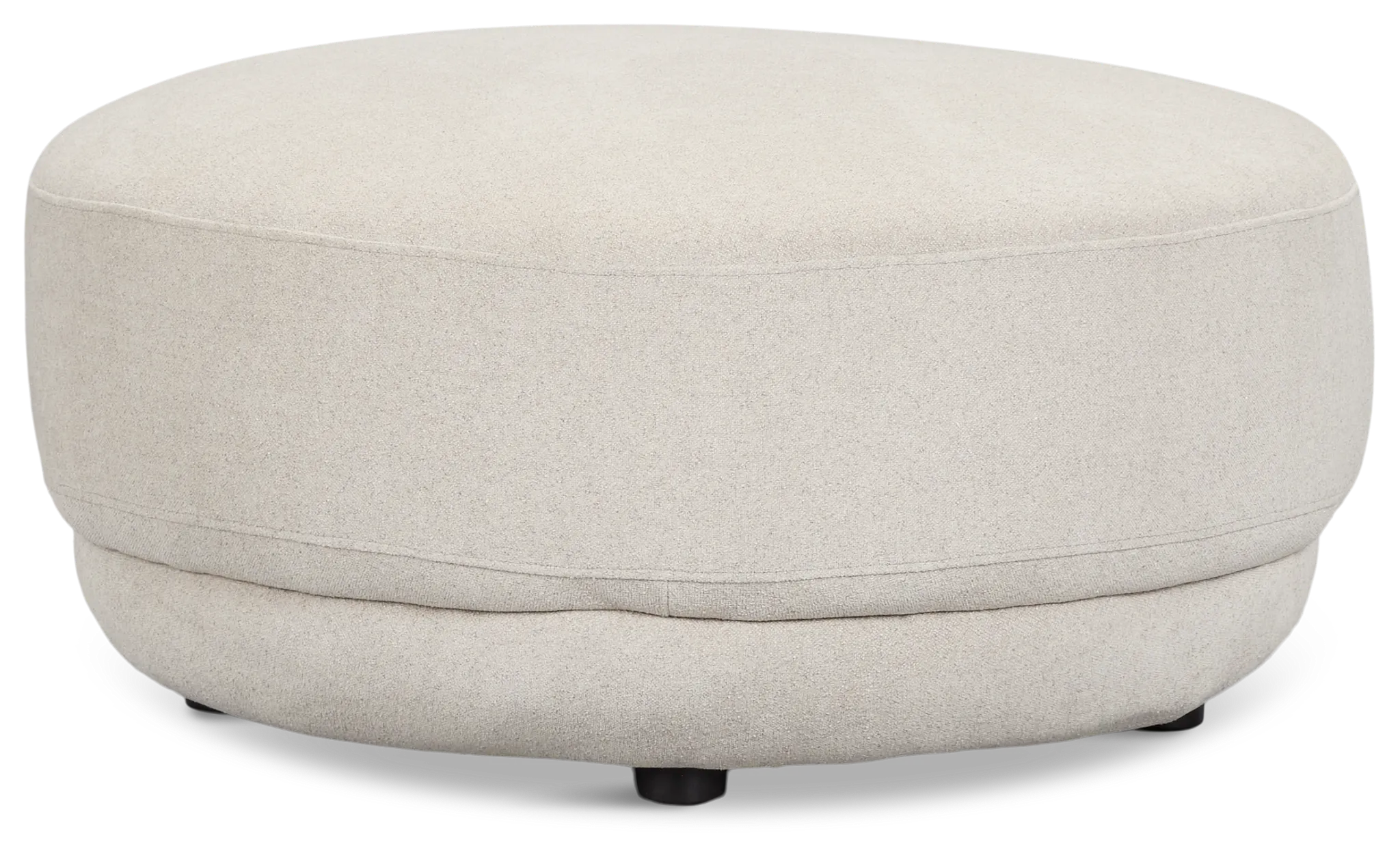 Presley Light Gray Fabric Ottoman