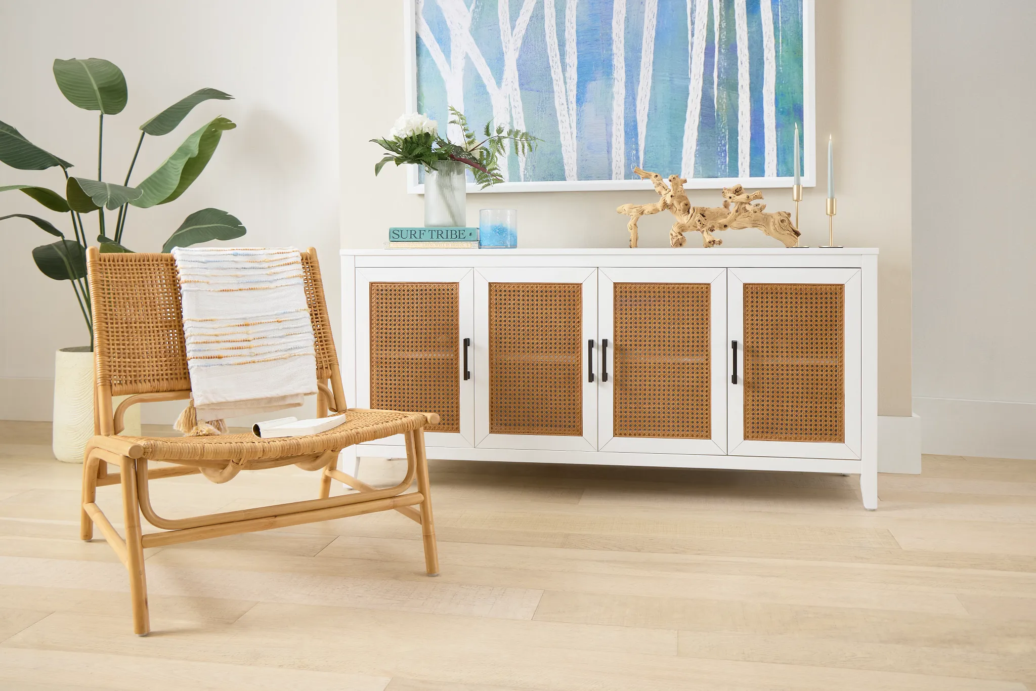 Oahu Light Tone Woven Accent Chair