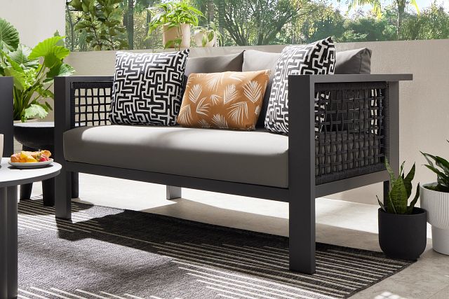Sunrise Dark Gray Loveseat