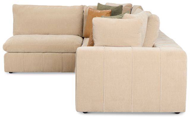 Cruz Light Beige Fabric 4-piece Modular Sectional