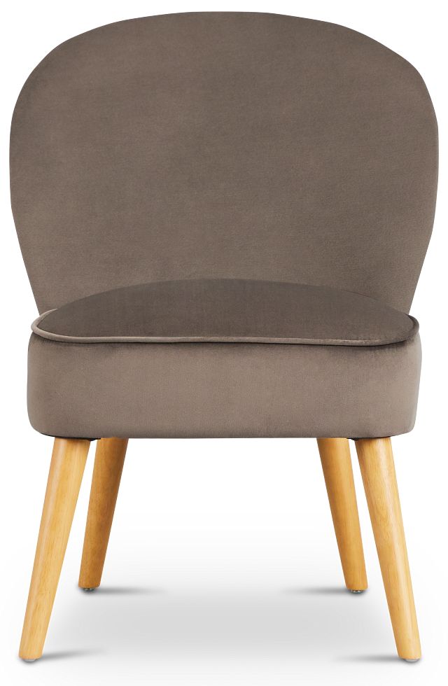 Kate Dark Gray Velvet Accent Chair