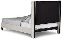 Audrey Beige Velvet Platform Bed