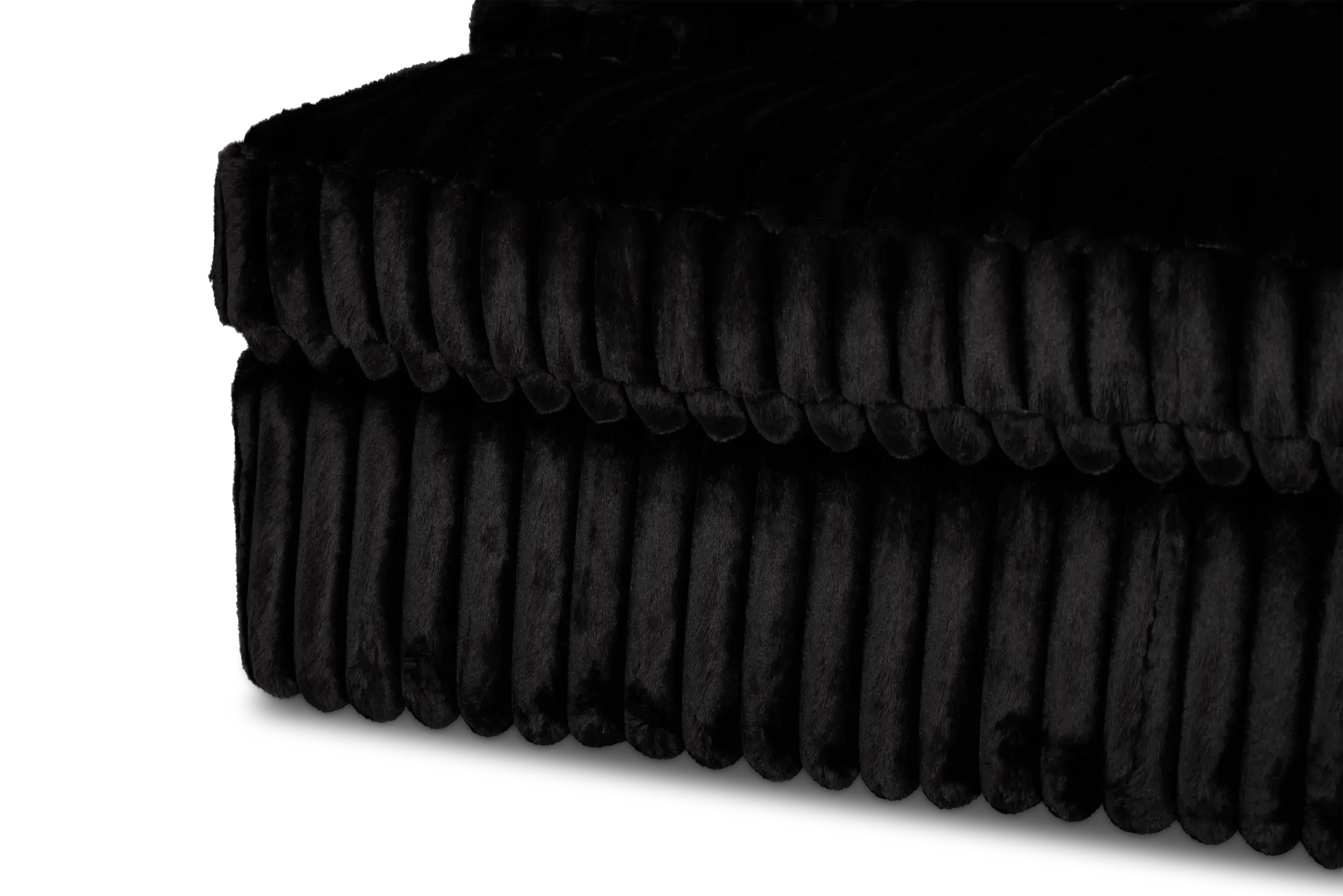 Teddy Black Fabric Chaise Teddy Black Fabric Chaise