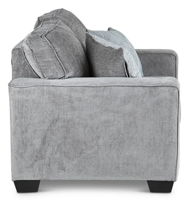 Altari Light Gray Micro Loveseat