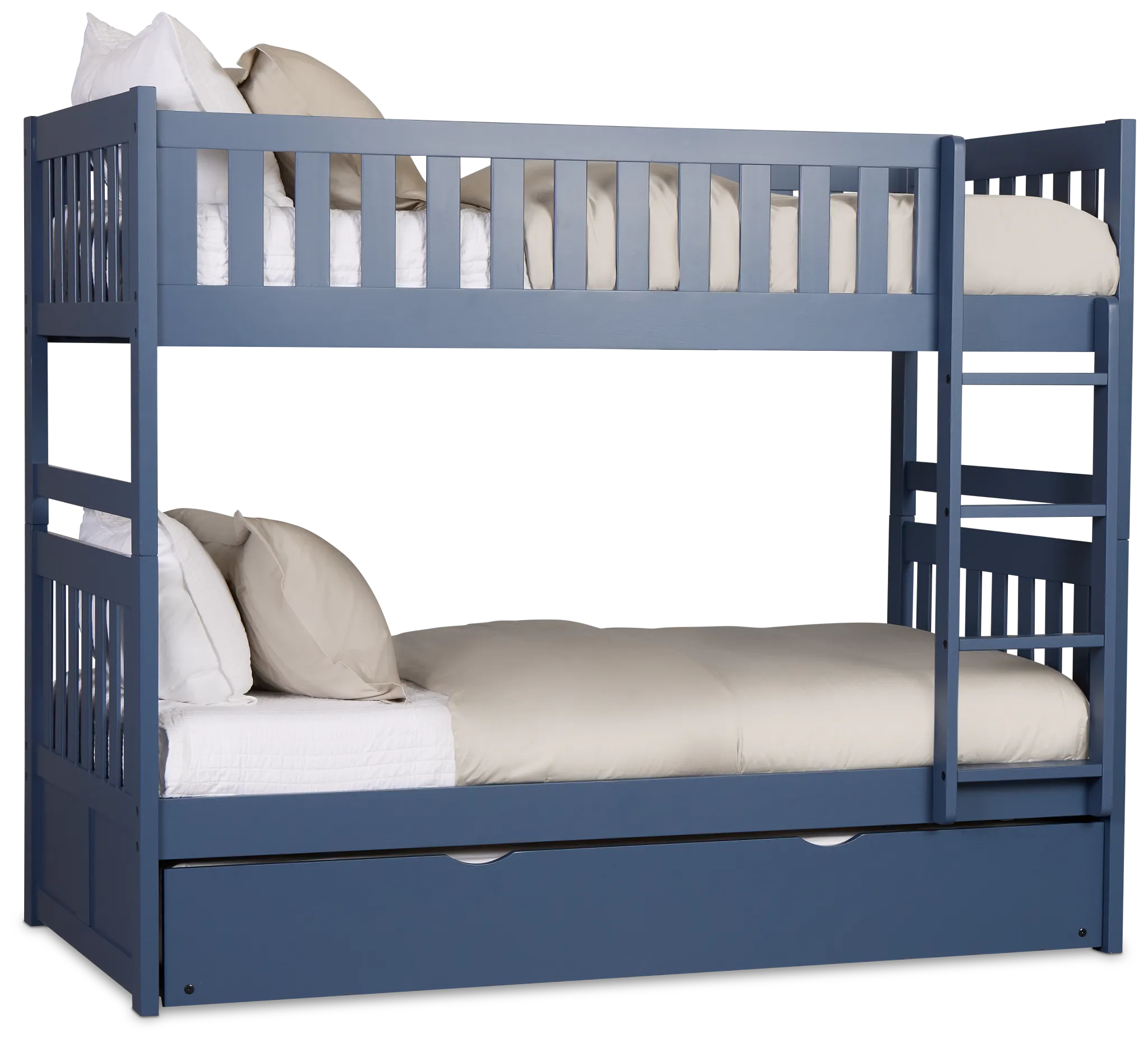 Charleston Dark Blue Trundle Bunk Bed