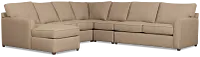 Tate Brown Fabric Large Left Chaise Sectional
