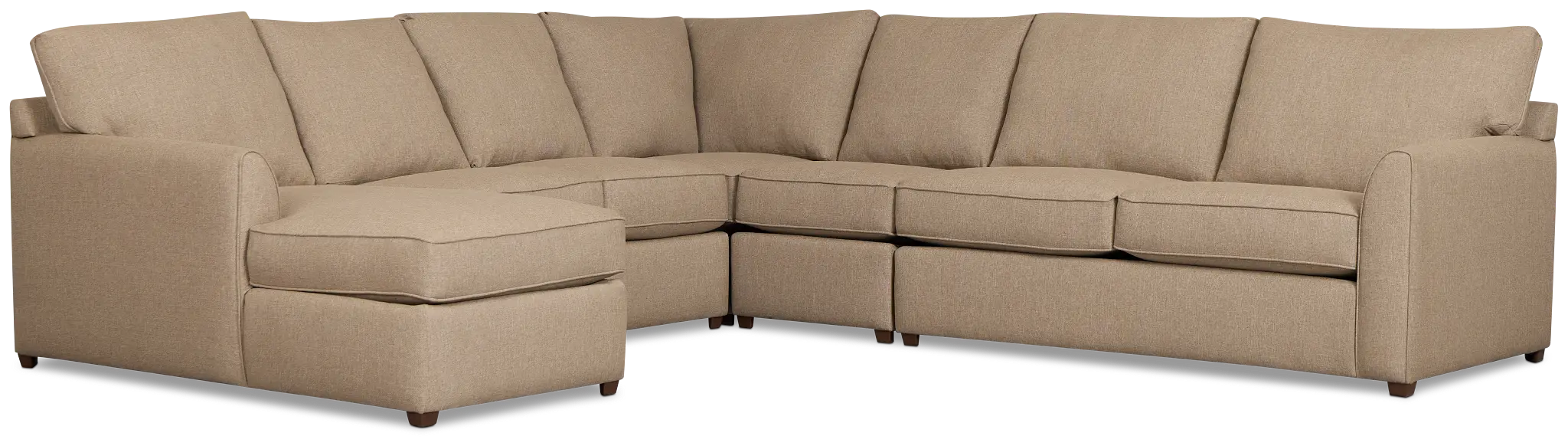 Tate Brown Fabric Large Left Chaise Sectional Tate Brown Fabric Large Left Chaise Sectional