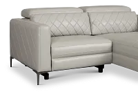 Ava Light Gray Micro Right Chaise Power Reclining Sectional
