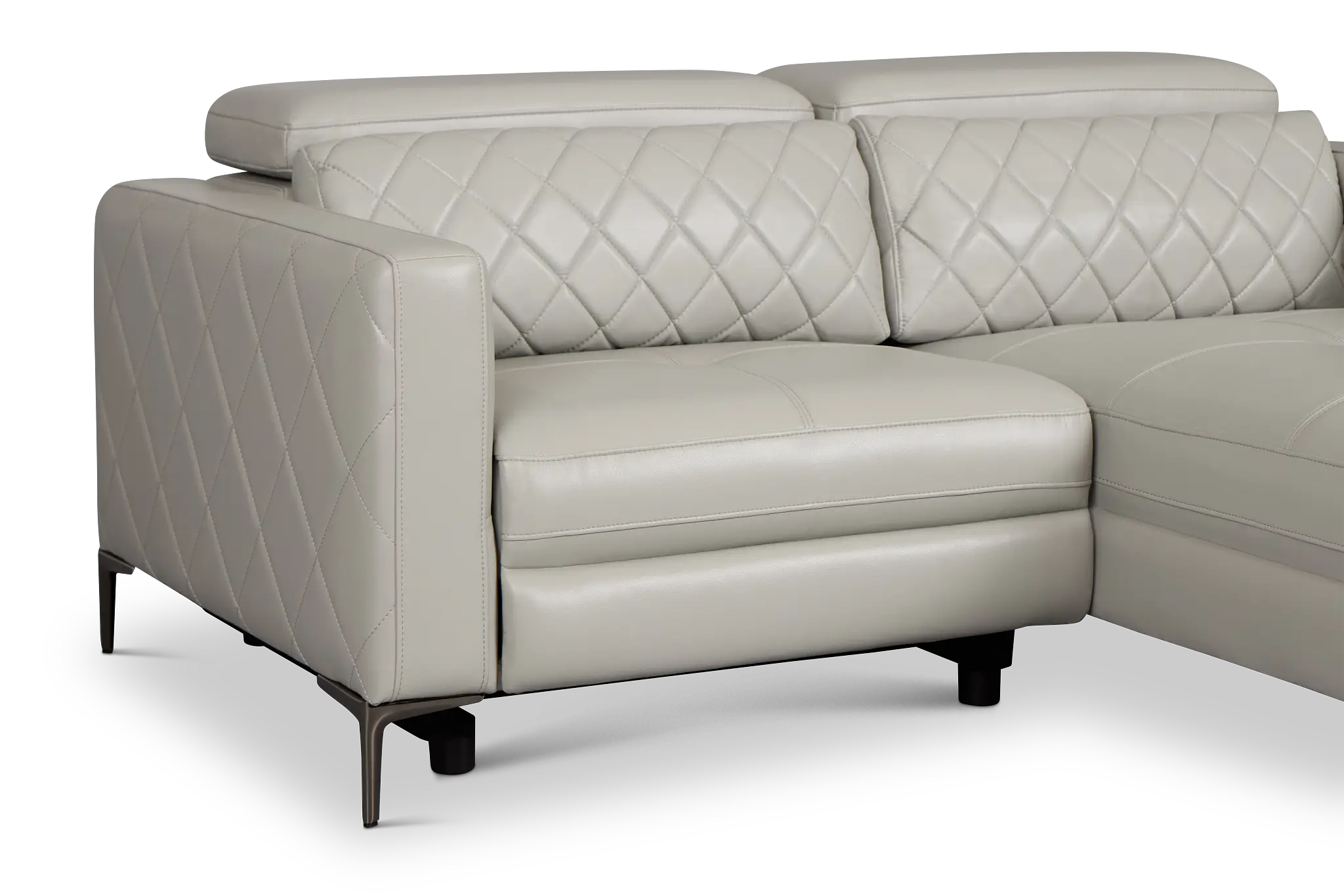 Ava Light Gray Micro Right Chaise Power Reclining Sectional Ava Light Gray Micro Right Chaise Power Reclining Sectional