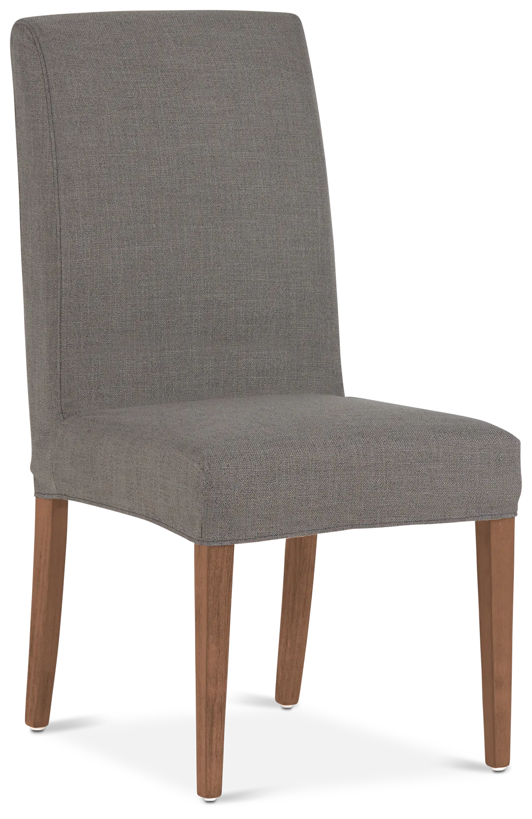 Harbor Dark Gray Short Slipcover Chair With Light Tone Leg