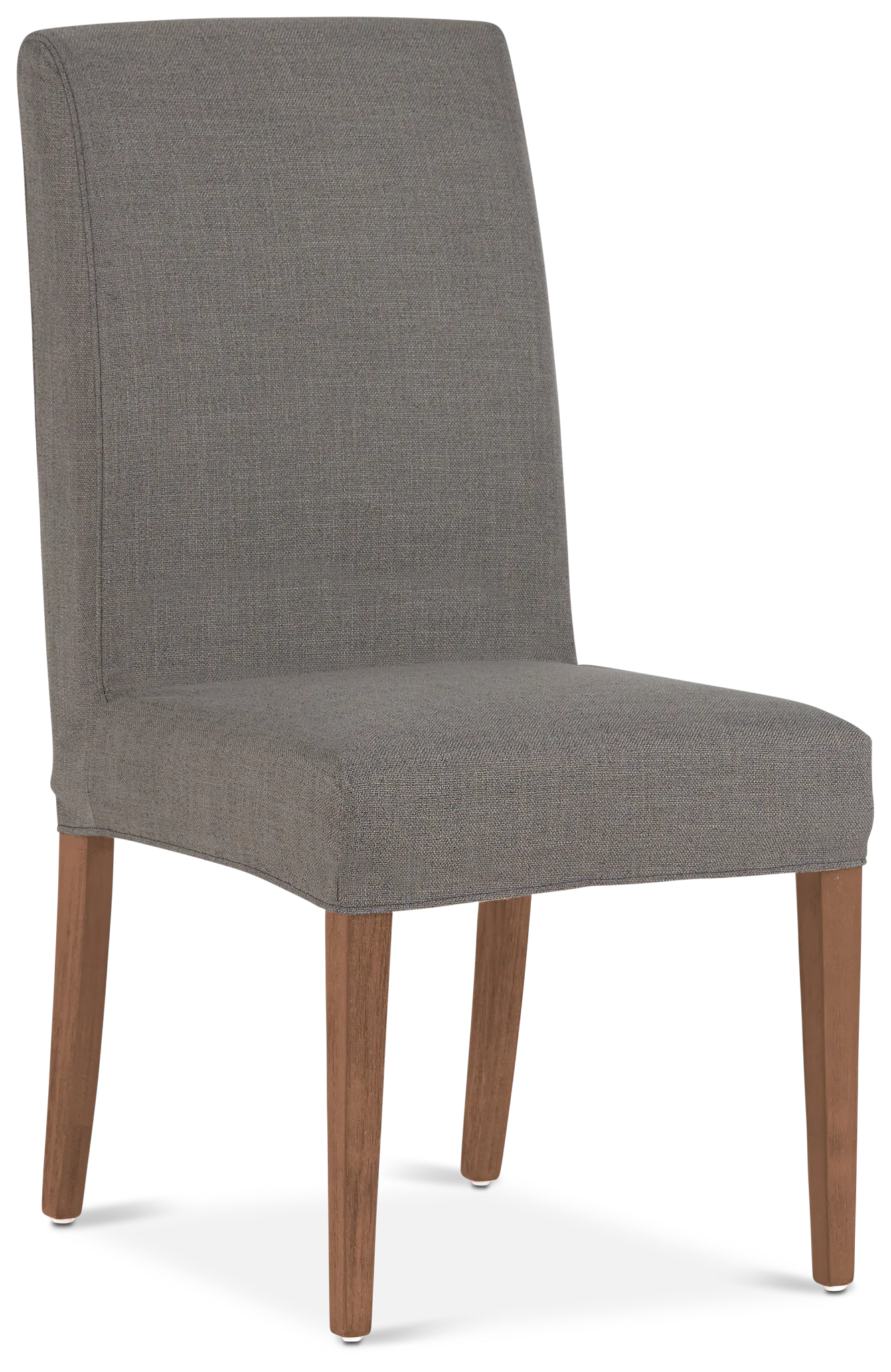 Harbor Dark Gray Short Slipcover Chair With Light Tone Leg