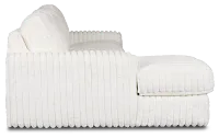 Teddy White Fabric Small Left Chaise Sectional