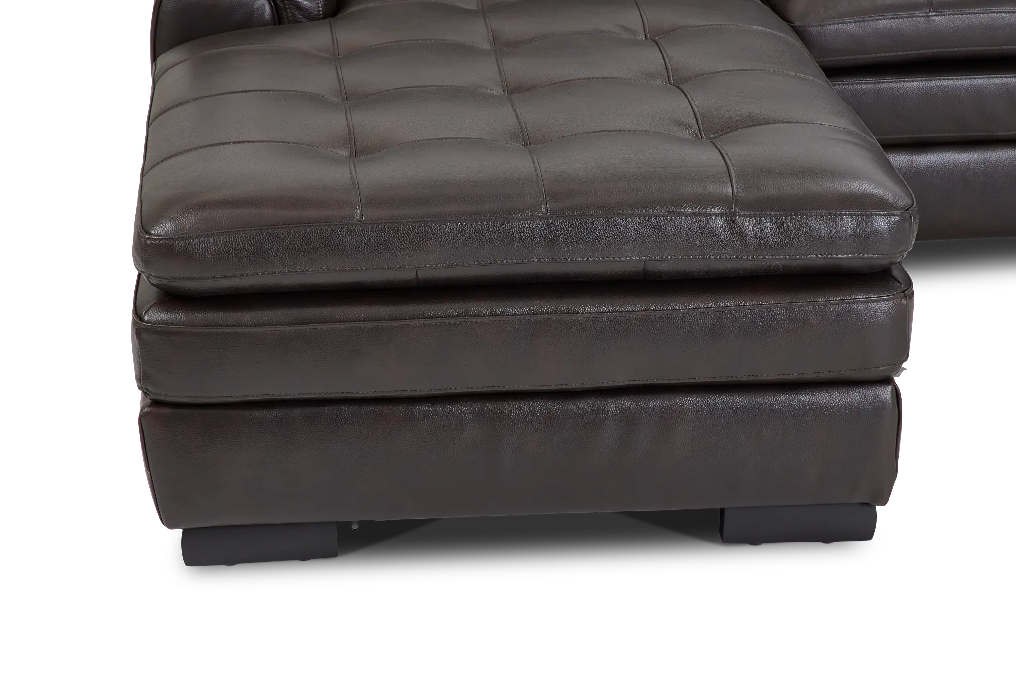 Braden Dark Brown Leather Small Left Chaise Sectional Braden Dark Brown Leather Small Left Chaise Sectional