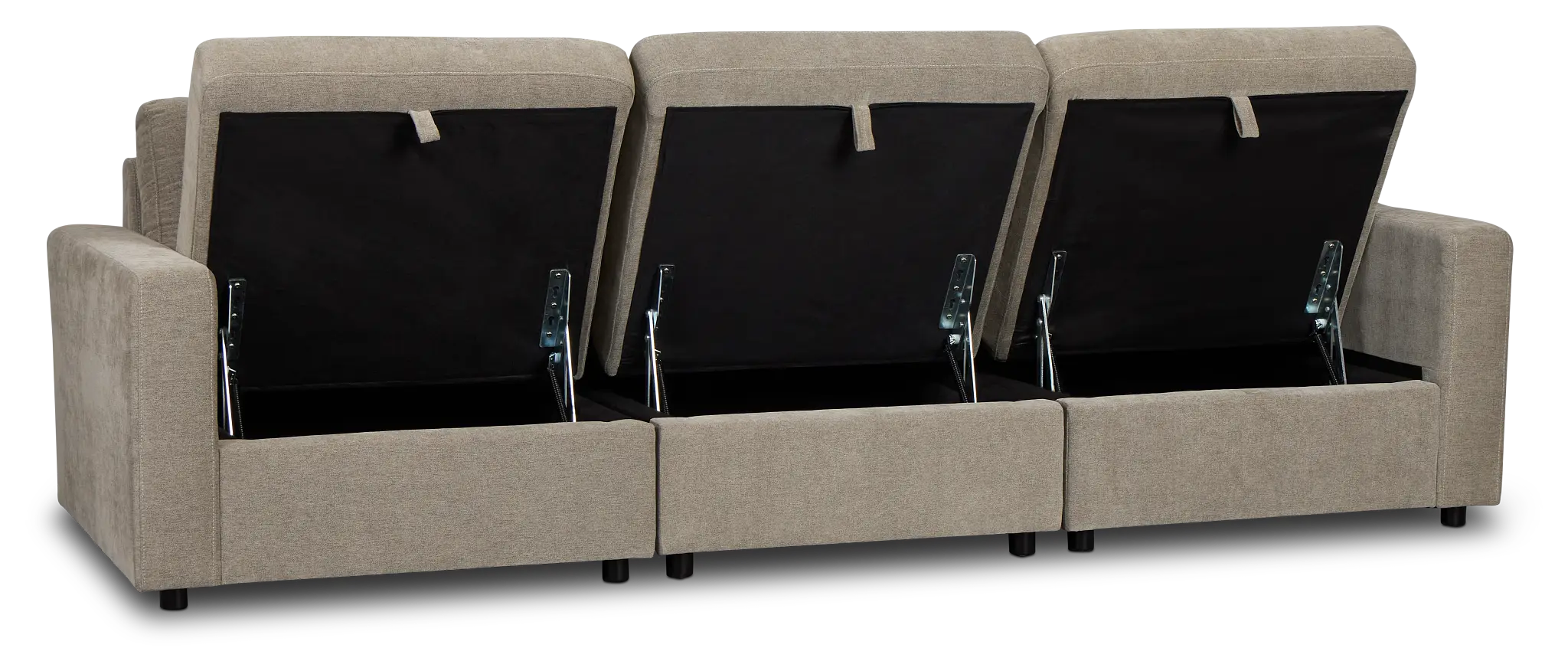 Addie Gray Fabric 3-piece Modular Storage Sofa Addie Gray Fabric 3-piece Modular Storage Sofa