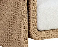 Makel Light Beige Ivory Cushioned Arm Chair