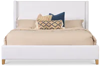 Nantucket White Uph Panel Bed