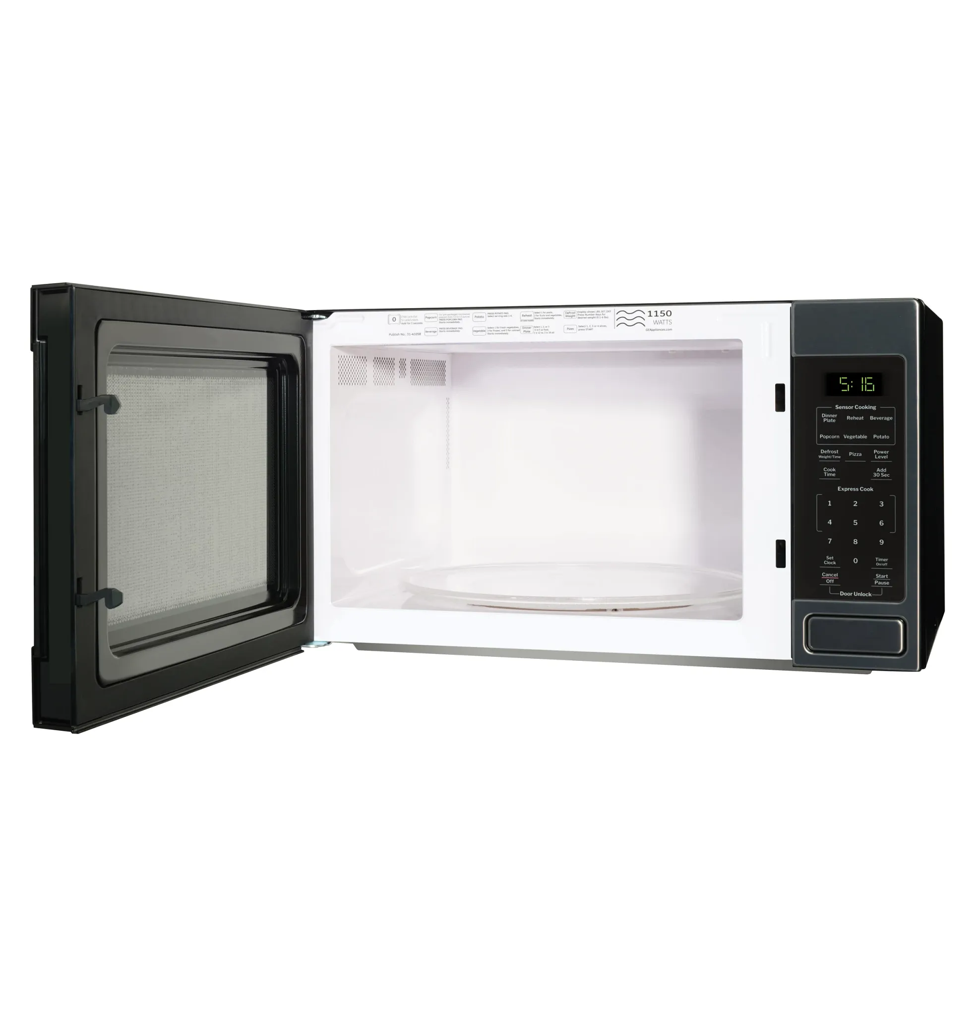 Ge 16 Series Black Countertop Microwave