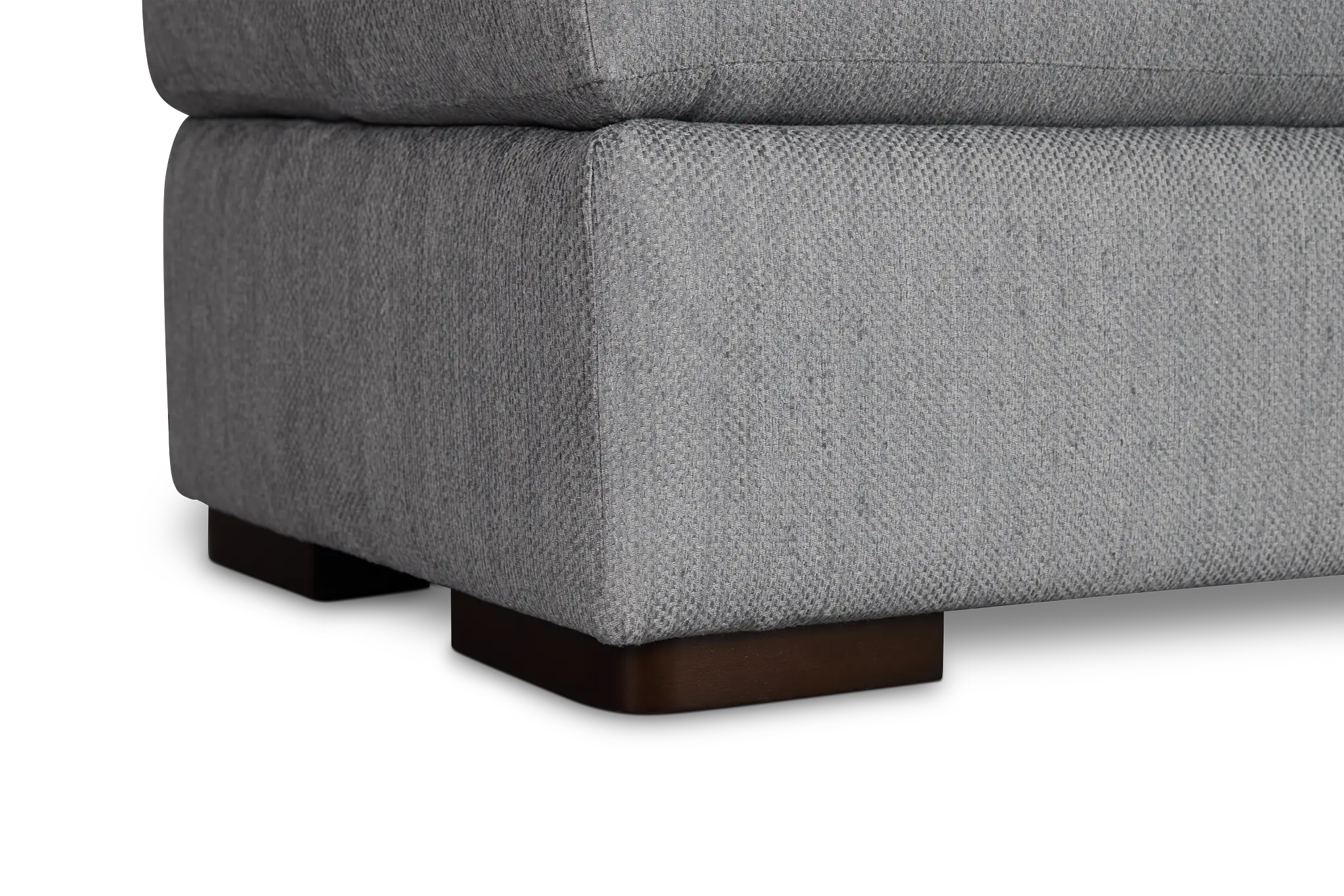 Alpha Light Gray Fabric Ottoman Alpha Light Gray Fabric Ottoman