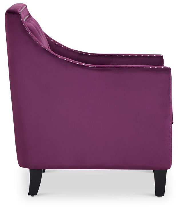 Tiffany Purple Velvet Accent Chair (3)
