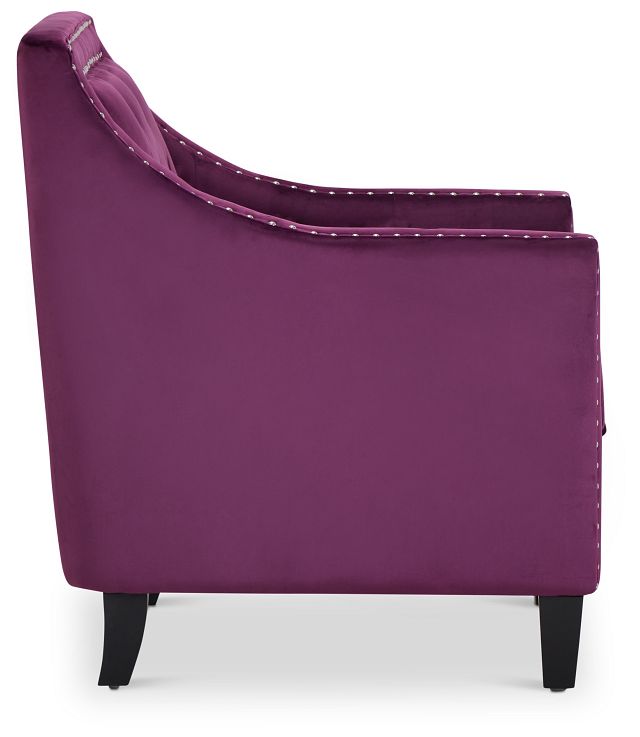 Tiffany Purple Velvet Accent Chair