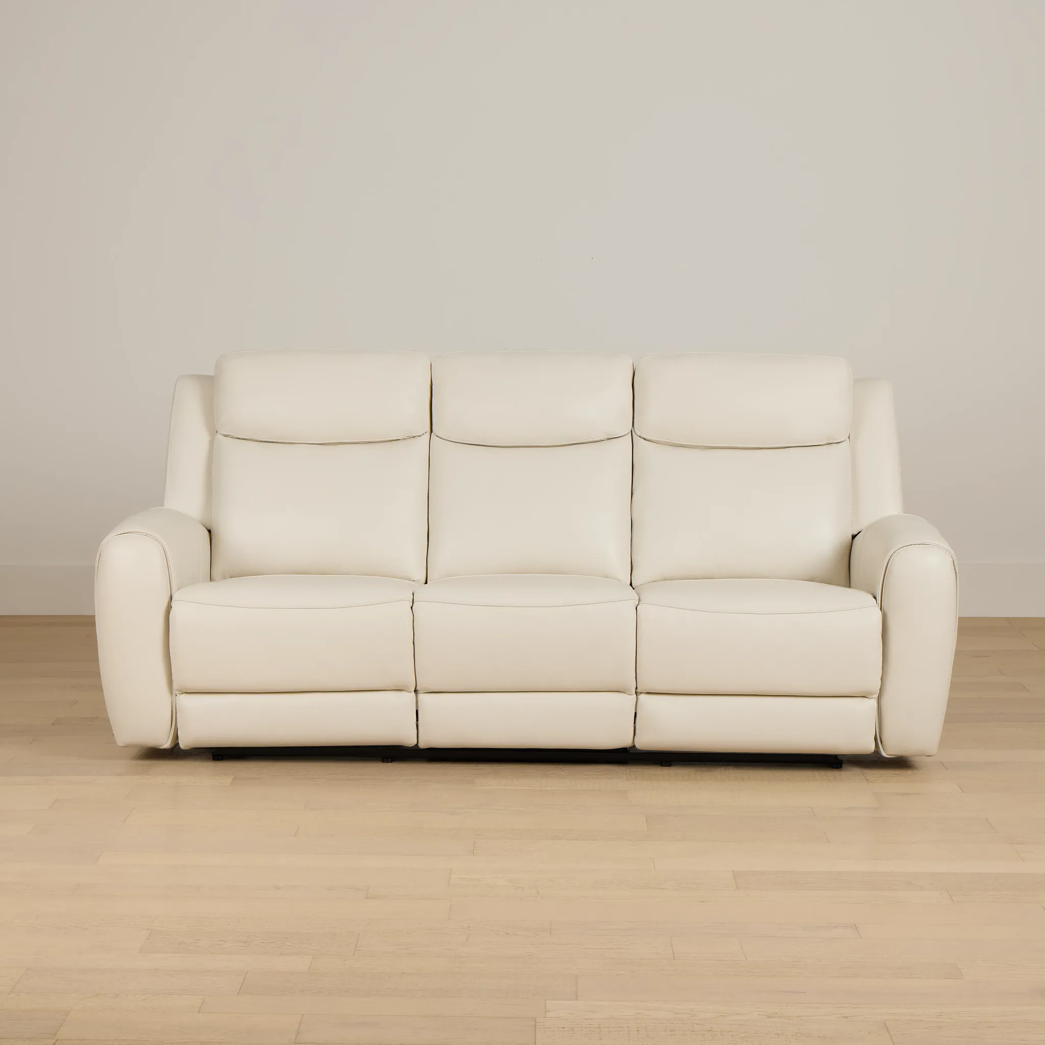 Walker Ivory Lthr/vinyl Reclining Sofa