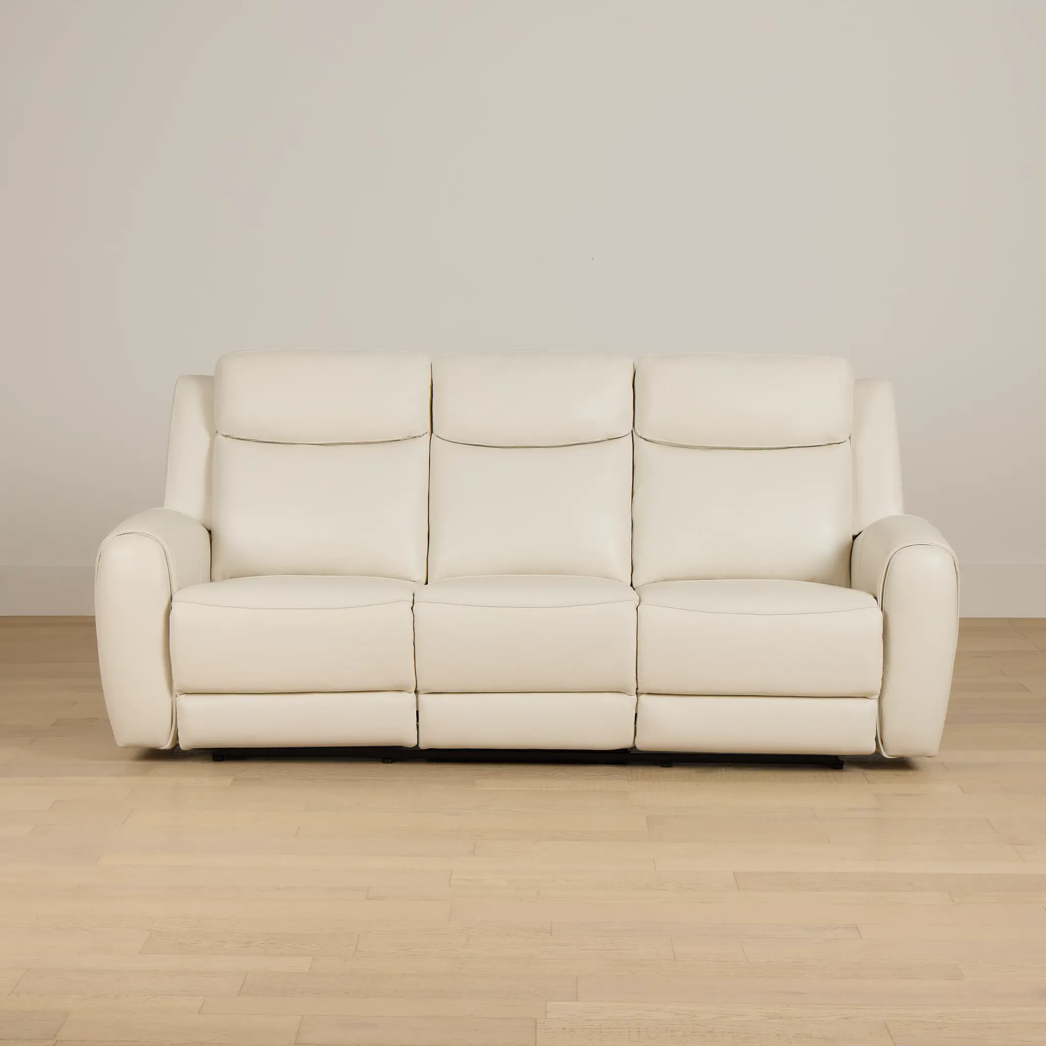 Walker Ivory Lthr/vinyl Reclining Sofa Walker Ivory Lthr/vinyl Reclining Sofa