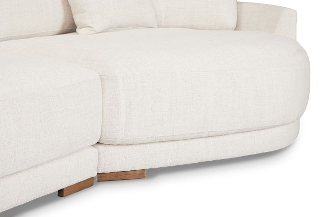 Maeve Light Beige Fabric Right-arm Cuddler Sectional