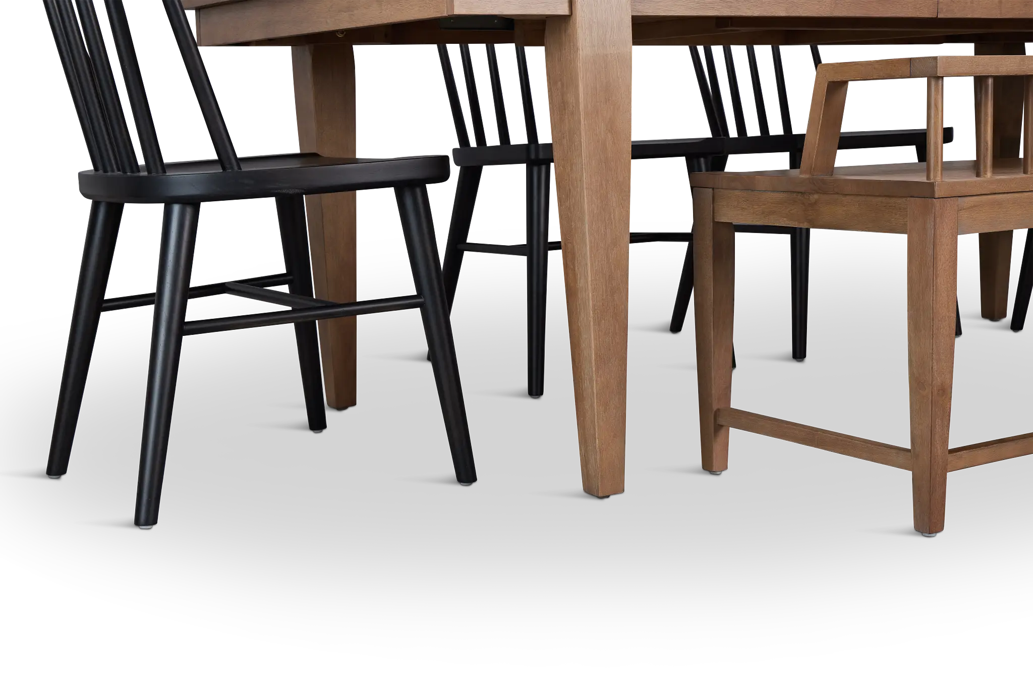 Provo Mid Tone Rect Table With 4 Wood Side Chairs & Bench Provo Mid Tone Rect Table With 4 Wood Side Chairs & Bench