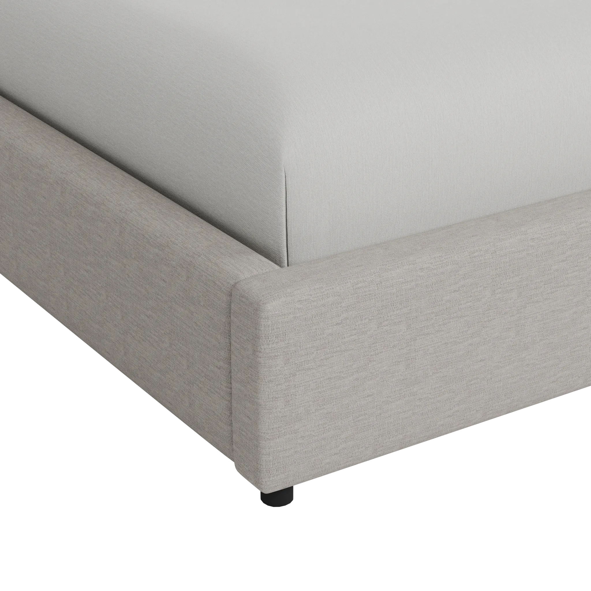 Grayton Maguire Pewter 54" Upholstered Platform Bed