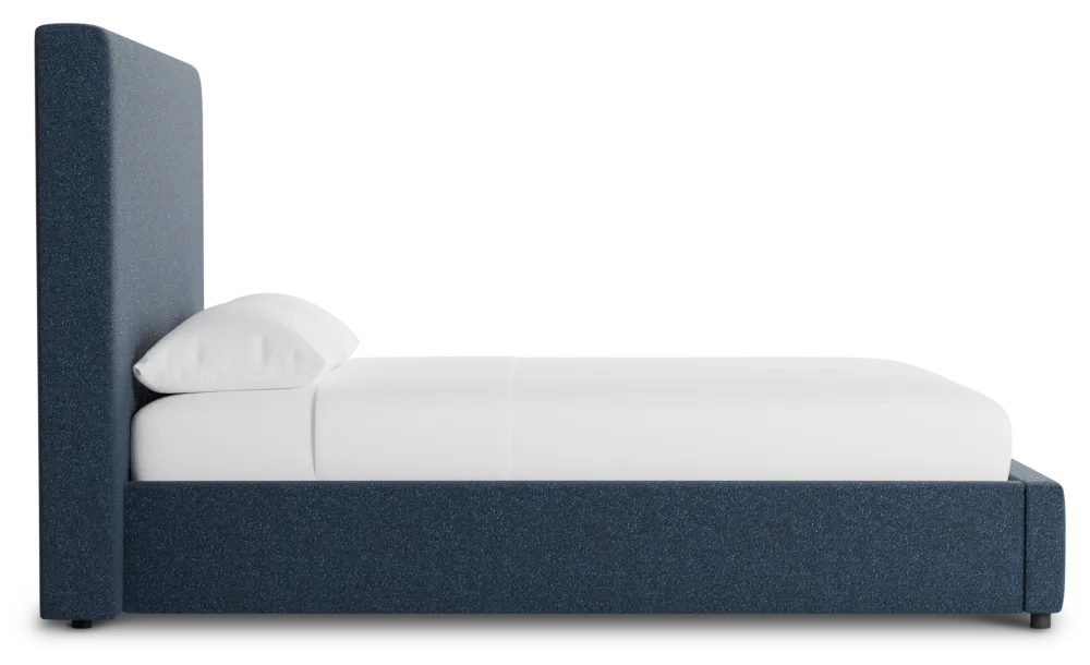 Grayton Elite Dark Blue 54" Upholstered Platform Bed