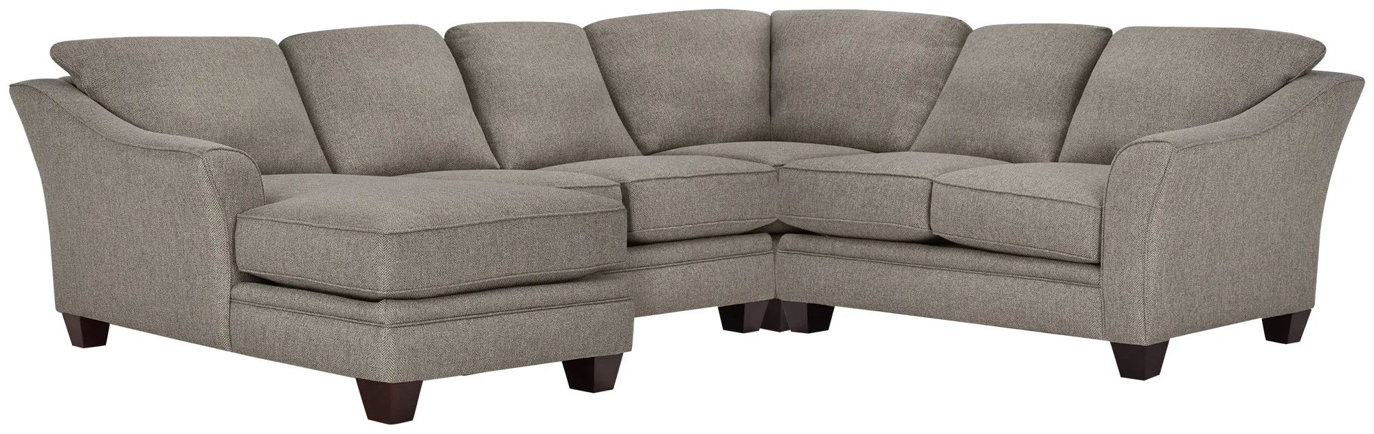 Avery Dark Gray Fabric Medium Left Chaise Sectional