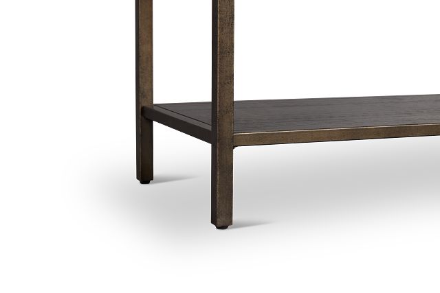 Fulton Dark Tone Wood Storage Sofa Table