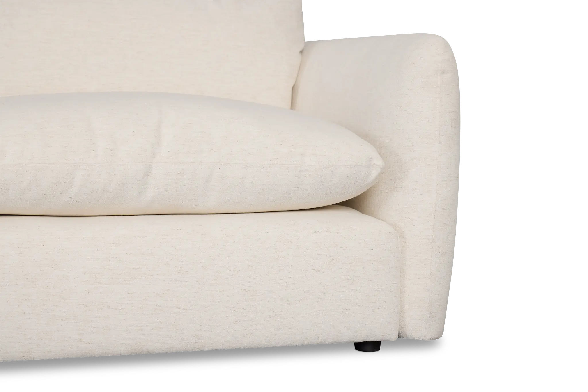 Serena White Fabric 4-piece Right Facing Bumper Sectional Serena White Fabric 4-piece Right Facing Bumper Sectional