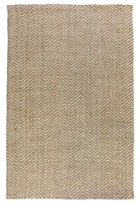 Herringbone White 5x8 Area Rug