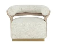 Calista Light Gray Fabric Swivel Accent Chair