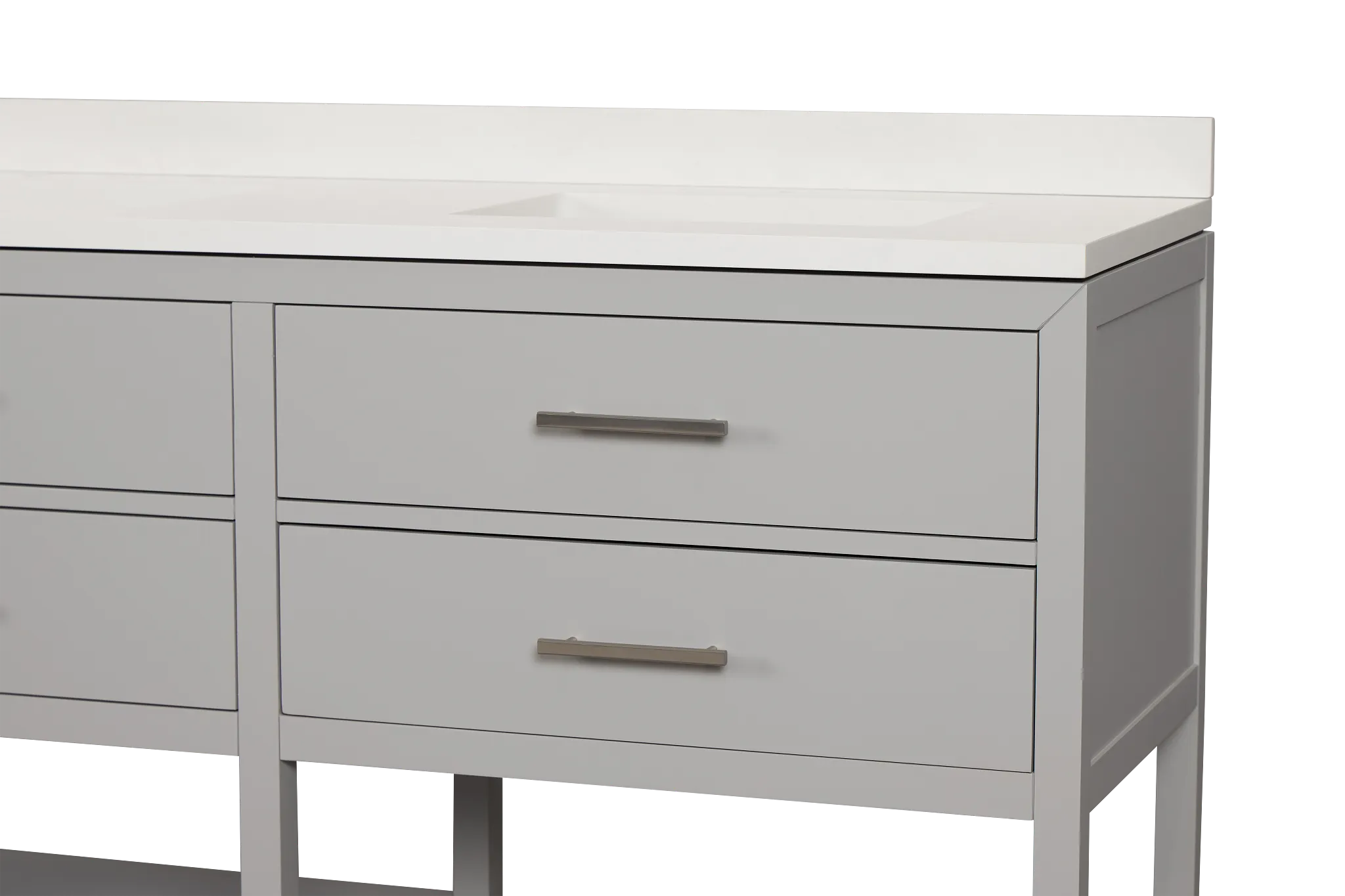 Alden Gray 60" Double Bathroom Vanity