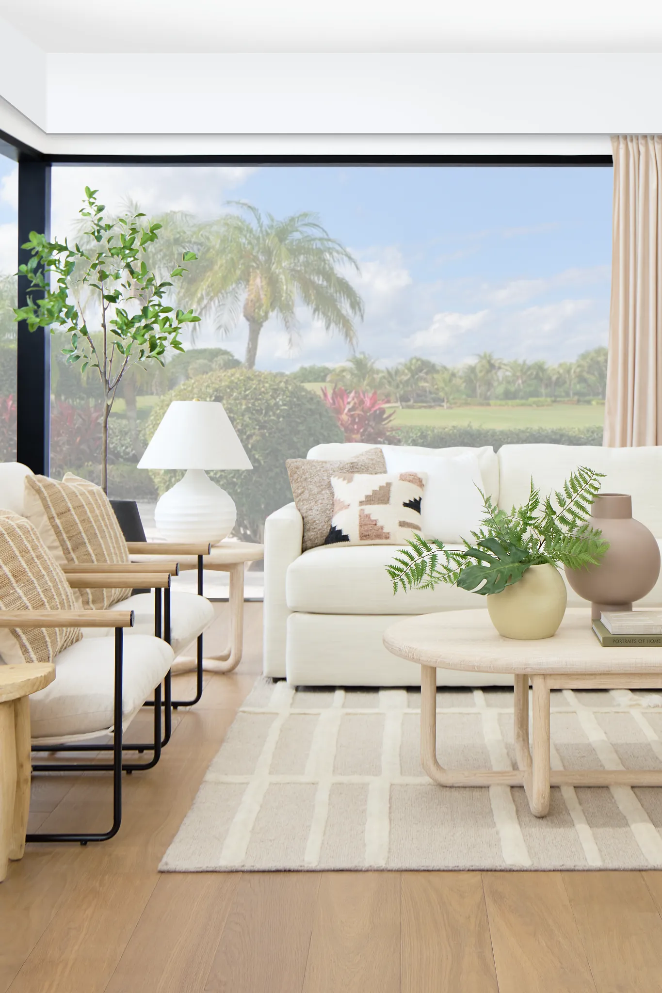 Noah Ivory Fabric Right Chaise Sectional