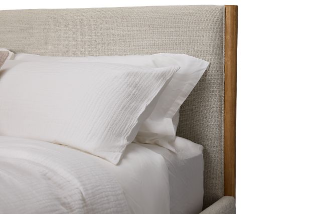 Stockton White Uph Panel Bed