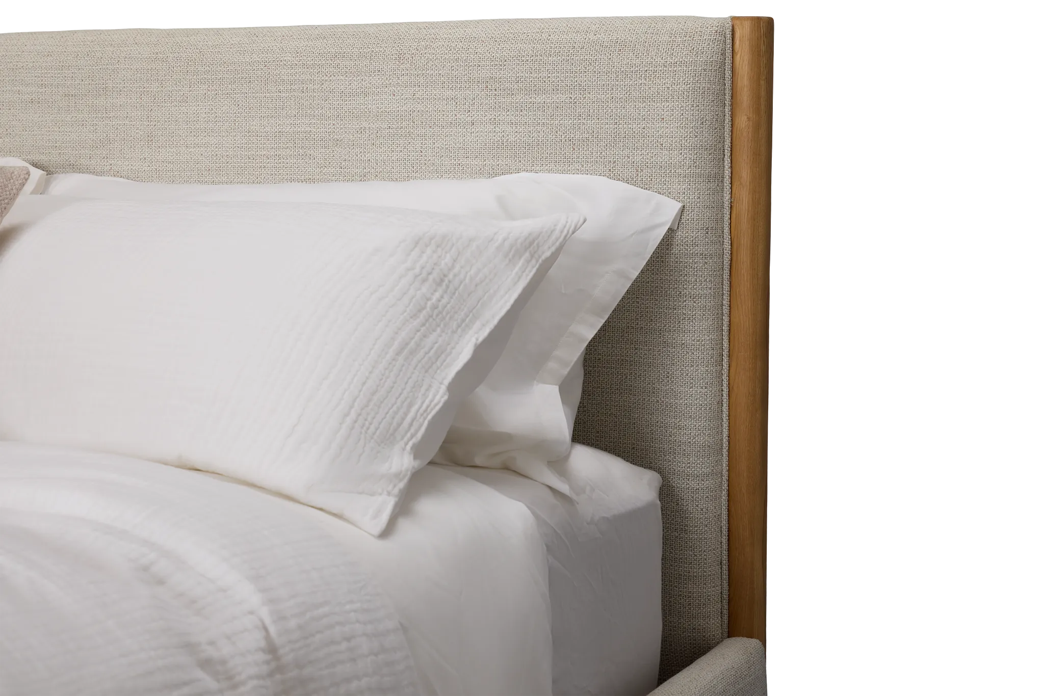 Stockton White Uph Panel Bed