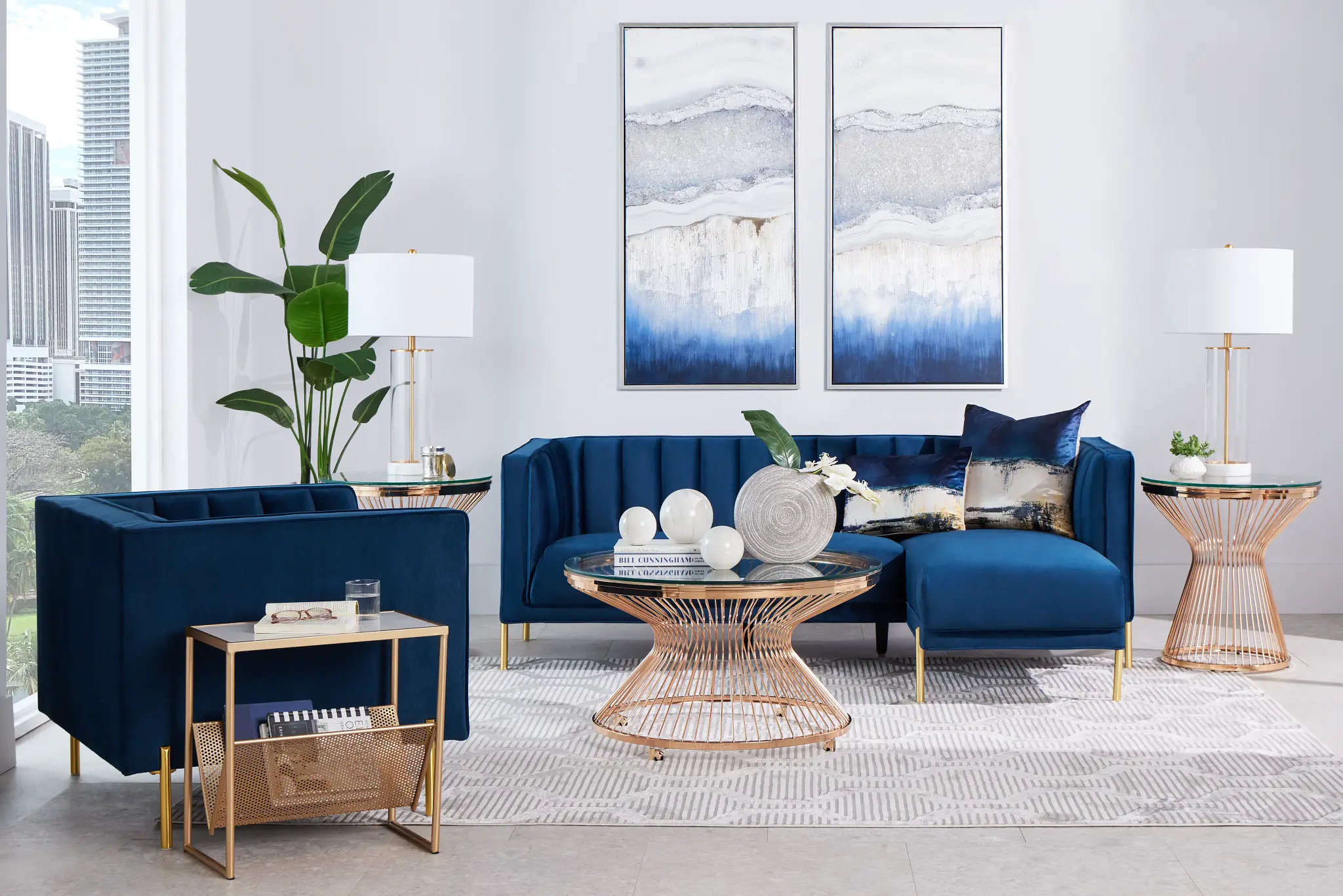 Bella Dark Blue Velvet Right Chaise Sectional Bella Dark Blue Velvet Right Chaise Sectional