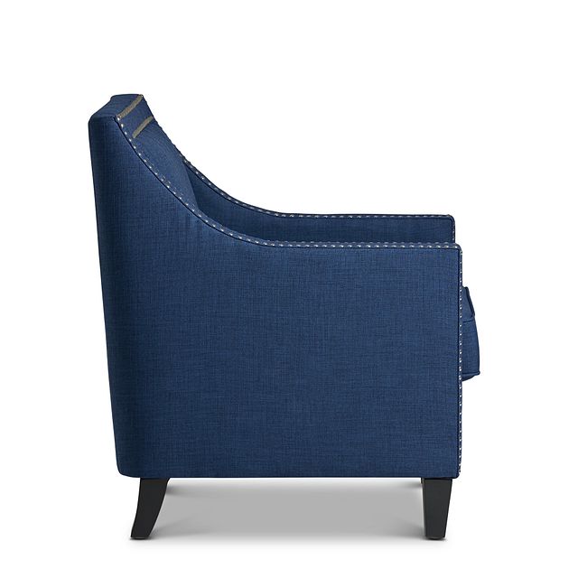 Erica Blue Fabric Accent Chair (2)